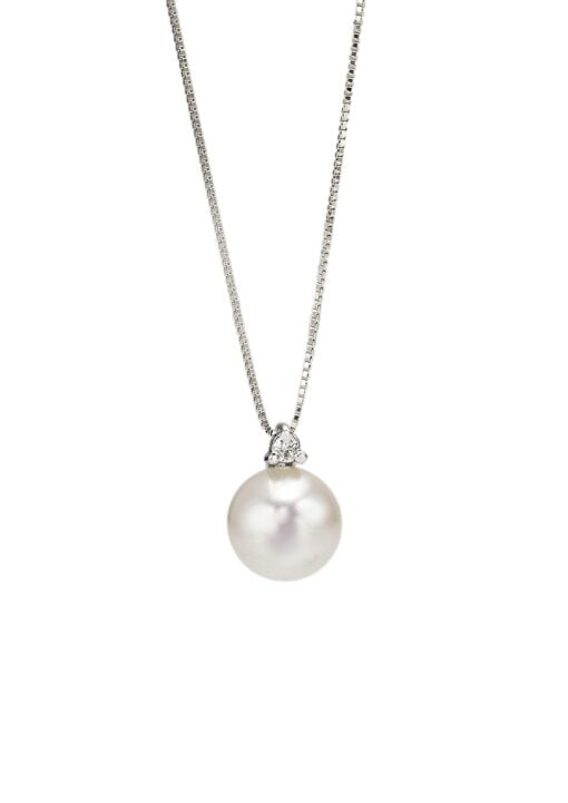 Collana con Perla e Brillanti