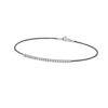 Bracciale Smash In Oro Bianco E Nylon Nero Con Diamanti