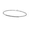 Bracciale Smash In Oro Bianco E Nylon Nero Con Diamanti Neri