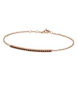 Bracciale Backspin In Oro Rosa Con Diamanti Neri