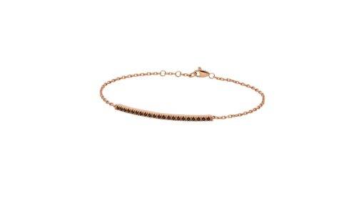 Bracciale Backspin In Oro Rosa Con Diamanti Neri