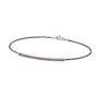 Bracciale Smash In Oro Bianco E Nylon Nero Con Rubini