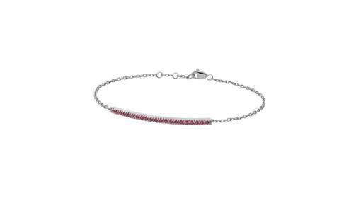 Bracciale Backspin In Oro Bianco Con Rubini