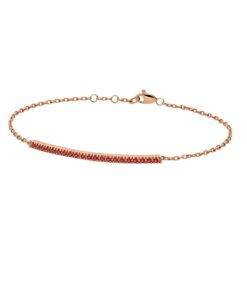 Bracciale Backspin in oro rosa con rubini